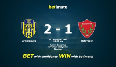 Ankaragucu vs Hatayspor Forudsigelse, odds & Spiltips 21/12/2023