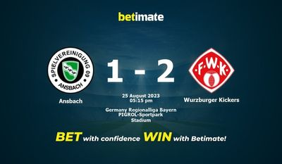 Ansbach vs Wurzburger Kickers Forudsigelse, odds og væddemål 25/08/2023