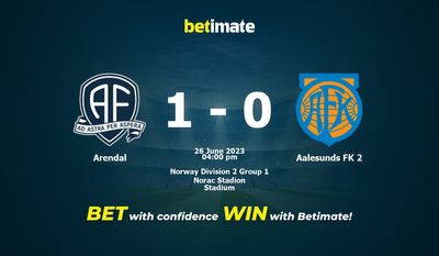 Arendal vs Aalesunds FK 2 Forudsigelse, odds og væddemål 26/06/2023