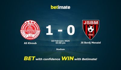 AS Khroub vs JS Bordj Menaiel Forudsigelse, odds og væddemålstips 16/02/2024