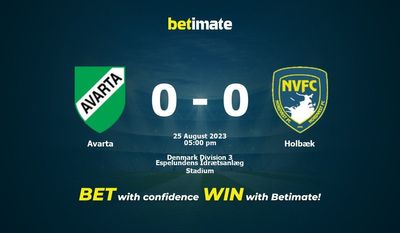 Avarta vs Holbæk Forudsigelse, odds og væddemål 25/08/2023