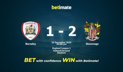 Barnsley vs Stevenage Forudsigelse, odds og væddemål 23/12/2023