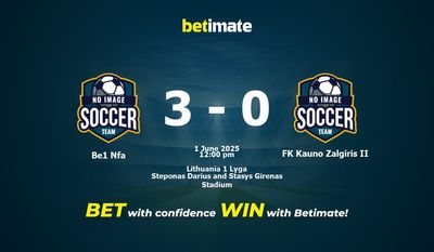 Be1 Nfa vs FK Kauno Zalgiris II Forudsigelse, odds og væddemål 06/01/2025