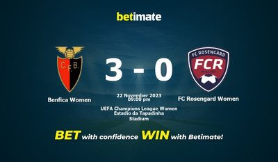 Benfica Kvinder vs FC Rosengard Kvinder Forudsigelse, odds og væddemål 22/11/2023