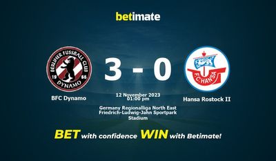 BFC Dynamo vs Hansa Rostock II Forudsigelse, odds og væddemål 11/12/2023