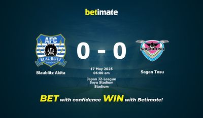 Blaublitz Akita vs Sagan Tosu Forudsigelse, Odds & Spiltips 17/05/2025