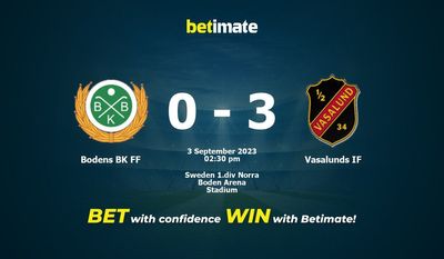 Bodens BK FF vs Vasalunds IF Forudsigelser, odds og væddemål 09/03/2023