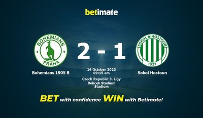 Bohemians 1905 B vs Sokol Hostoun Forudsigelser, odds og væddemål 14/10/2023