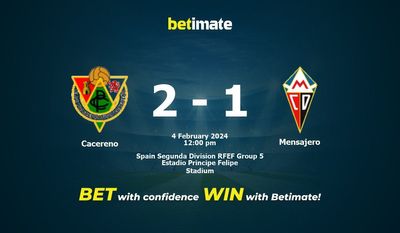 Cacereno vs Mensajero forudsigelse, odds og væddemål 02/04/2024