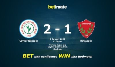 Caykur Rizespor vs Hatayspor Forudsigelse, odds og væddemål 01/06/2024