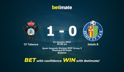 CF Talavera vs Getafe B forudsigelse, odds og væddemål 21/01/2024