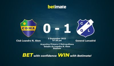 Club Leandro N. Alem vs General Lamadrid Forudsigelse, odds og væddemål 09/05/2023