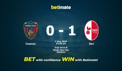 Cosenza vs Bari Forudsigelse, odds og væddemål 05/01/2025