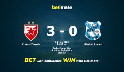 Crvena Zvezda vs Mladost Lucani Forudsigelse, odds og væddemål 24/05/2025