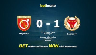 Degerfors vs Kalmar FF Forudsigelse, odds og væddemål 21/10/2023