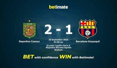 Deportivo Cuenca vs Barcelona Guayaquil Forudsigelse, odds og væddemål 25/09/2023