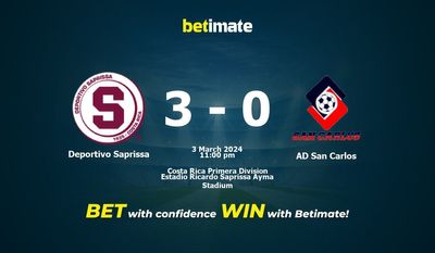 Deportivo Saprissa vs AD San Carlos Forudsigelse, odds og væddemål 03/03/2024