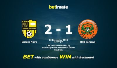 Diables Noirs vs RSB Berkane Forudsigelse, odds og væddemål 20/12/2023