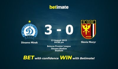 Dinamo Minsk vs Slavia Mozyr Forudsigelse, odds og væddemål 08/13/2023
