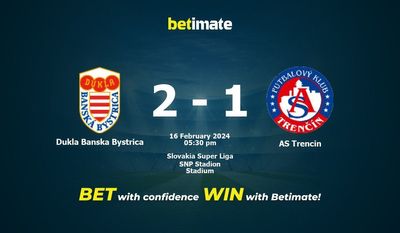 Dukla Banska Bystrica vs AS Trencin Forudsigelse, odds og væddemål 02/16/2024