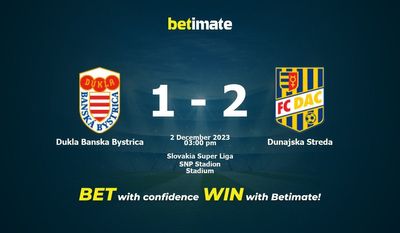 Dukla Banska Bystrica vs Dunajska Streda Forudsigelse, odds og væddemål 12/02/2023