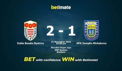 Dukla Banska Bystrica vs MFK Zemplin Michalovce forudsigelse, odds og væddemål 11/11/2023