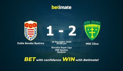 Dukla Banska Bystrica vs MSK Zilina Forudsigelse, odds og væddemål 16-12-2023