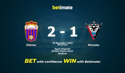 Eldense vs Mirandes Forudsigelse, odds og væddemål 19/11/2023