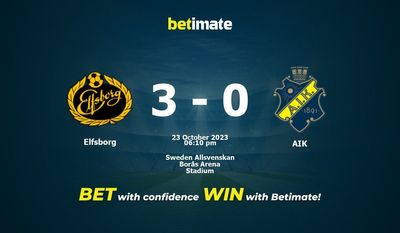 Elfsborg vs AIK Forudsigelse, odds og væddemål 23/10/2023