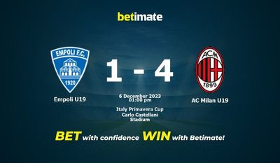 Empoli U19 vs AC Milan U19 Forudsigelse, odds og væddemål 12/06/2023