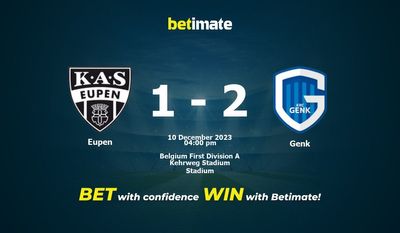 Eupen vs Genk Forudsigelse, odds og væddemål 12/10/2023