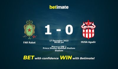 FAR Rabat vs HUSA Agadir Forudsigelse, odds & Væddemålstips 17/12/2023