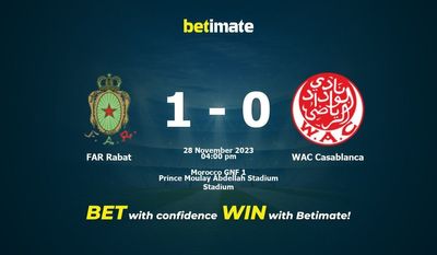 FAR Rabat vs WAC Casablanca Forudsigelse, odds og væddemål 28/11/2023