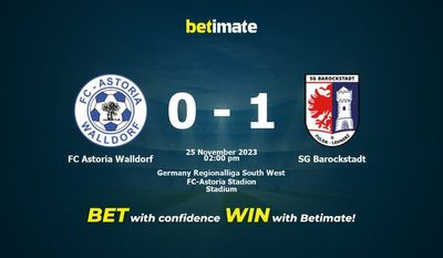 FC Astoria Walldorf vs SG Barockstadt Forudsigelse, odds og væddemål 25/11/2023