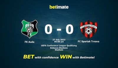 FK Auda vs FC Spartak Trnava Forudsigelse, odds og væddemål 27/07/2023