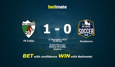 FK Indija vs Smederevo Forudsigelse, odds og væddemål 11/11/2023