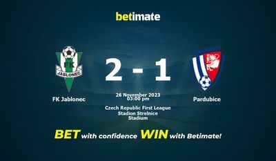 FK Jablonec vs Pardubice forudsigelse, odds og væddemål 26/11/2023