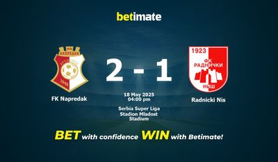 FK Napredak vs Radnicki Nis forudsigelse, odds og væddemål 18/05/2025