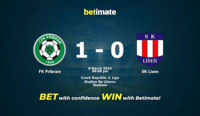 FK Pribram vs SK Lisen Forudsigelse, odds og væddemål 03/08/2024