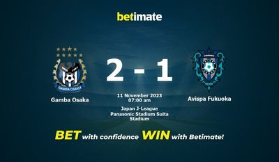 Gamba Osaka vs Avispa Fukuoka Forudsigelse, odds og væddemål 11/11/2023