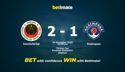 Genclerbirligi vs Kasimpasa Forudsigelse, odds og væddemål 19/12/2024