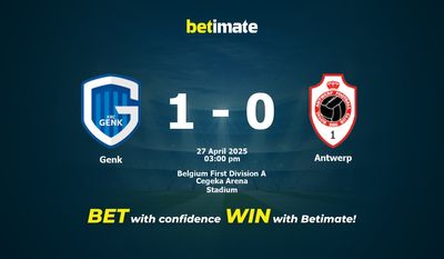 Genk vs Antwerpen Forudsigelse, odds og væddemål 27/04/2025