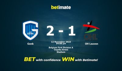 Genk vs OH Leuven Forudsigelse, odds og væddemål 11/12/2023