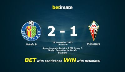 Getafe B vs Mensajero forudsigelse, odds og væddemål 26/11/2023