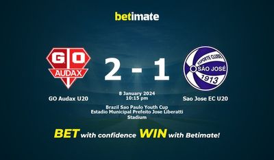GO Audax U20 vs Sao Jose EM U20 Forudsigelse, odds og væddemål 01/08/2024