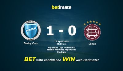 Godoy Cruz vs Lanus Forudsigelse, odds og væddemålstips 15/04/2025