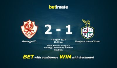 Gwangju FC vs Daejeon Hana Citizen Forudsigelse, Odds & Betting Tips 08/04/2023