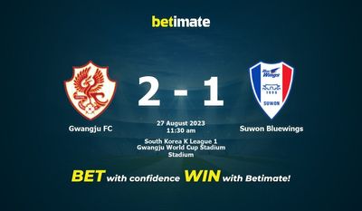 Gwangju FC vs Suwon Bluewings Forudsigelse, odds og væddemål 27/08/2023