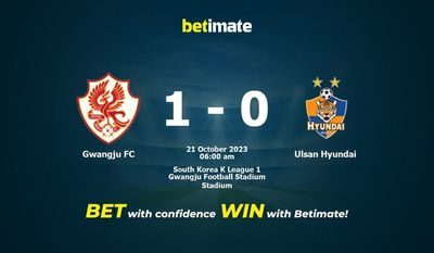 Gwangju FC vs Ulsan Hyundai Forudsigelse, odds og væddemål 21/10/2023