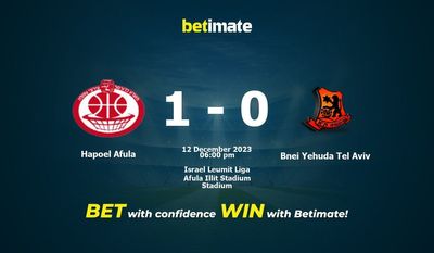 Hapoel Afula vs Bnei Yehuda Tel Aviv Forudsigelse, odds og væddemål 12/12/2023